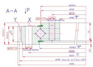 9E-1Z14-0254-0110; Łożysko o średnicy zewnętrznej 342 mm