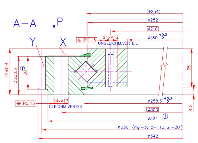 9E-1Z14-0254-0110; Łożysko o średnicy zewnętrznej 342 mm