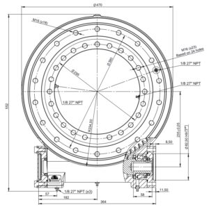 Rysunek poglądowy obrotnicy BE435-Z1