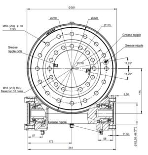 Napęd zintegrowany, obrotnica ślimakowa BE314-Z1