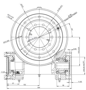 Napęd zintegrowany, obrotnica ślimakowa BE523-Z1