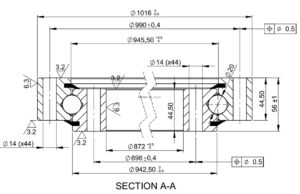SD.1016.20.00.B; Łożysko o średnicy zewnętrznej 1016 mm