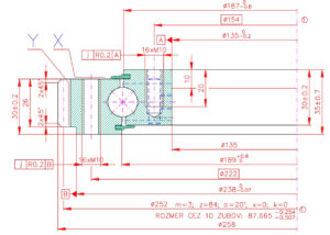 9E-1B16-0188-0815; Łożysko o średnicy zewnętrznej 258 mm