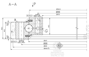 9E-1B20-0545-1247-1; Łożysko o średnicy zewnętrznej 640,3 mm
