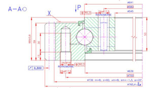 9E-1B25-0640-0150; Łożysko o średnicy zewnętrznej 765,4 mm