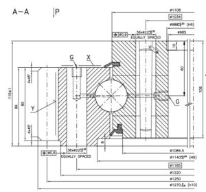 9E-1B35-1110-1254; Łożysko o średnicy zewnętrznej 1270 mm