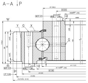 9E-1B35-1110-1550; Łożysko o średnicy zewnętrznej 1270 mm