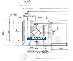 9E-1Z30-1120-1867; Łożysko o średnicy zewnętrznej 1280 mm