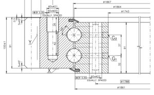 9E-2B25-1864-1722; Łożysko o średnicy zewnętrznej 2040 mm