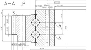 9E-2B60-2500-1095; Łożysko o średnicy zewnętrznej 2880 mm