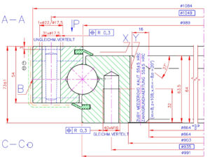 9I-1B30-0990-0169-1; Łożysko o średnicy zewnętrznej 1084 mm