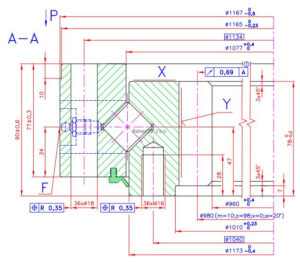 9I-1Z25-1075-0330; Łożysko o średnicy zewnętrznej 1084 mm