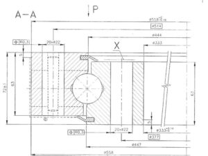 9O-1B30-0446-0502; Łożysko o średnicy zewnętrznej 558 mm