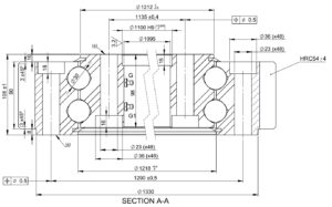 E.1378.2.30.10.D.6-V; Łożysko o średnicy zewnętrznej 1378 mm