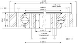 E.2044.50.00.D.1; Łożysko o średnicy zewnętrznej 2044 mm