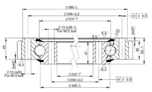 E.403.22.00.D.1; Łożysko o średnicy zewnętrznej 403,5 mm