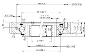 E.650.20.00.B; Łożysko o średnicy zewnętrznej 640,3 mm