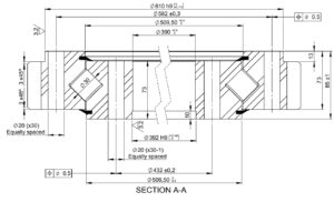 E.654.30.11.D.1-R; Łożysko o średnicy zewnętrznej 654 mm