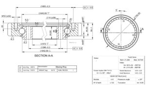 E.750.20.00.B; Łożysko o średnicy zewnętrznej 742,3 mm