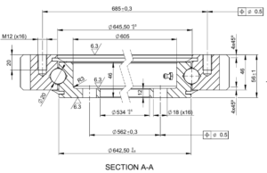 E.750.20.00.C; Łożysko o średnicy zewnętrznej 742,8 mm
