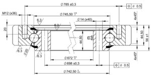 E.850.20.00.B; Łożysko o średnicy zewnętrznej 838,1 mm