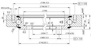 E.850.20.00.C; Łożysko o średnicy zewnętrznej 838,8 mm