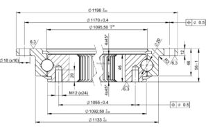 I.1200.20.00.C; Łożysko o średnicy zewnętrznej 1198 mm