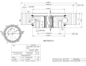 I.1400.32.00.B; Łożysko o średnicy zewnętrznej 1400 mm