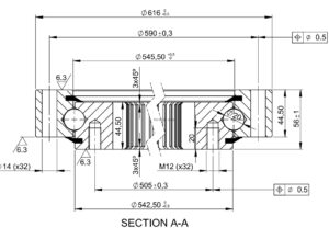 I.616.20.00.B; Łożysko o średnicy zewnętrznej 570 mm