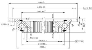 I.650.20.00.C; Łożysko o średnicy zewnętrznej 648 mm
