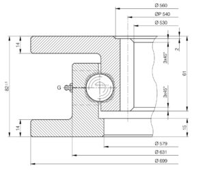 I.700.22.00.A-T; Łożysko o średnicy zewnętrznej 699 mm