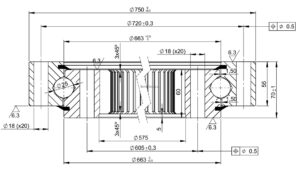 I.750.25.00.D.1; Łożysko o średnicy zewnętrznej 750 mm