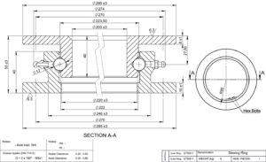 Rysunek wymiarowy obrotnicy U.300.12