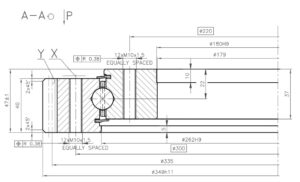 9E-1B16-0260-0973; Łożysko o średnicy zewnętrznej 349 mm