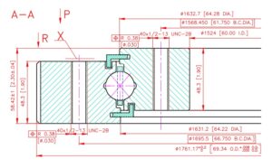 9E-1B22-1632-0711; Łożysko o średnicy zewnętrznej 1761.17 mm