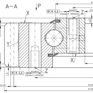 9E-1B30-1320-1796; Łożysko o średnicy zewnętrznej 1497,6 mm
