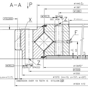 9E-1Z50-1390-1258; Łożysko o średnicy zewnętrznej 1604 mm