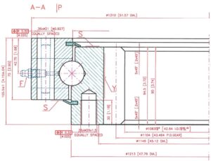 9I-1B30-1212-1116; Łożysko o średnicy zewnętrznej 1310 mm