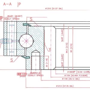 9I-1B30-1212-1116; Łożysko o średnicy zewnętrznej 1310 mm