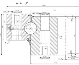 9I-1B40-1429-1523; Łożysko o średnicy zewnętrznej 1586 mm