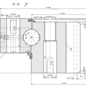 9I-1B40-1429-1523; Łożysko o średnicy zewnętrznej 1586 mm