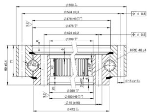 I.550.25.15.D.1-V; Łożysko o średnicy zewnętrznej 550 mm