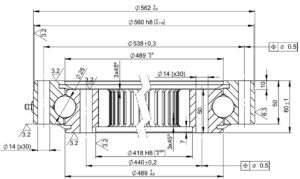 I.562.25.15.D.1; Łożysko o średnicy zewnętrznej 562 mm
