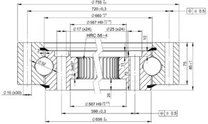 I.755.30.15.D.4-V; Łożysko o średnicy zewnętrznej 755 mm