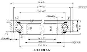 SD.816.20.00.B; Łożysko o średnicy zewnętrznej 816 mm