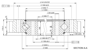 E.1476.35.00.D.1-R; Łożysko o średnicy zewnętrznej 1476 mm